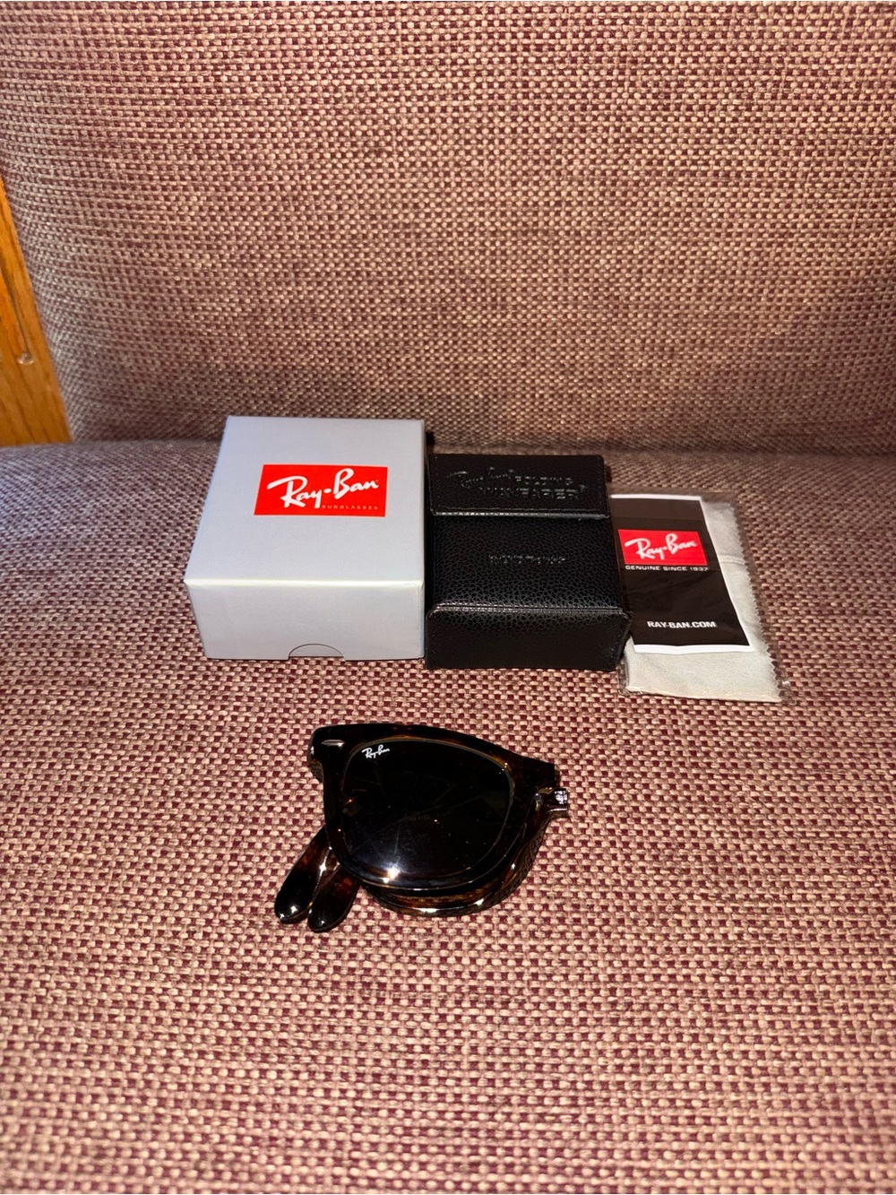 Ray-Ban Wayfarer Folding Classic – Tortoise/Polished Havana Brown Gradient
